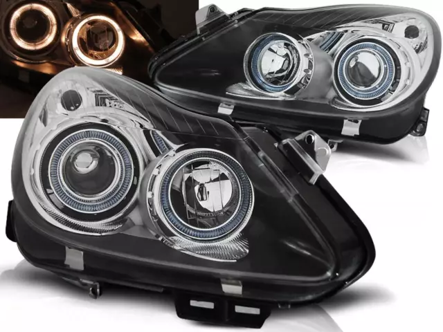 Angel Eyes Scheinwerfer Set in schwarz für Opel Corsa D 04.2006-2011