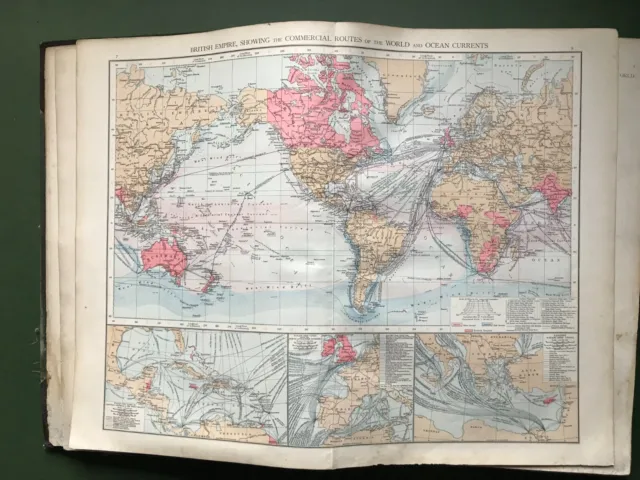 Antique 1895 The Times Atlas 173 World Maps Alphabetical Index Empire Religion