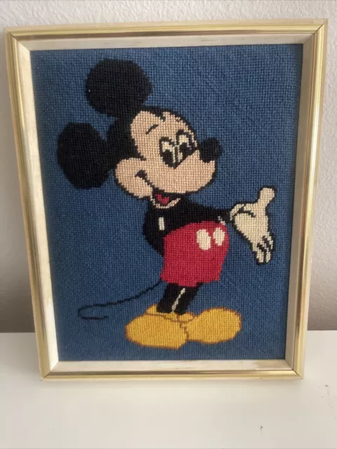 MICKEY MOUSE WOODEN Wall Art Vintage Collectors Set Of 2 £46.07