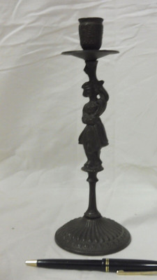 37cmx12cmx21.5cm Penao Candeliere in Ferro battuto Creativo Decorazione Domestica Regalo di Nozze candeliere a Tre Teste in Metallo Argentato 