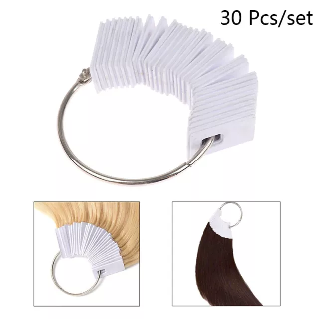 30Pc Hair Color Rings Hair Charts For Salon Hairdresser Dyeing Practice Swatc#km