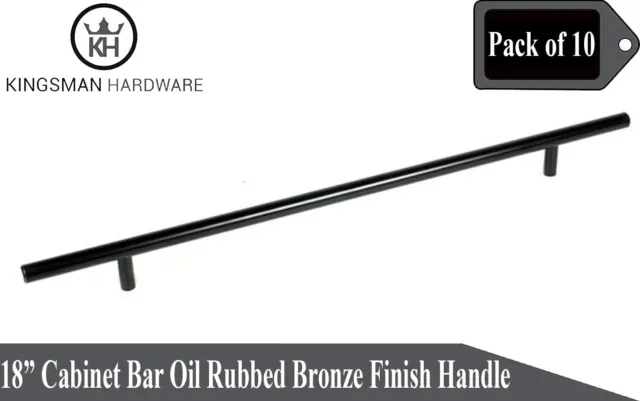 Set of 10 - 18" Cabinet Bar Pull Handle With Oil Rubbed Bronze Finish