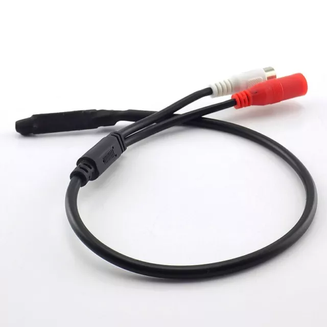 Sensitive Audio Pickup Mic Microphone Cable For CCTV Security Monitor DVR Camera 2