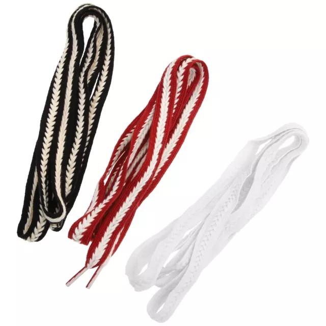 3 Pairs Polyester Cotton Braided Wheat Laces Shoelaces Replacement