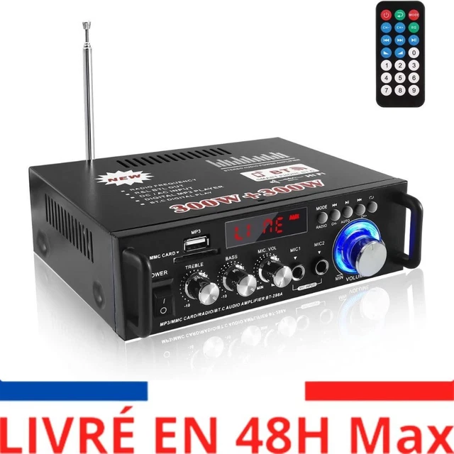 Etlephe Amplificateur Audio, Amplificateur HiFi, Amplificateur Stéréo Bluetooth*