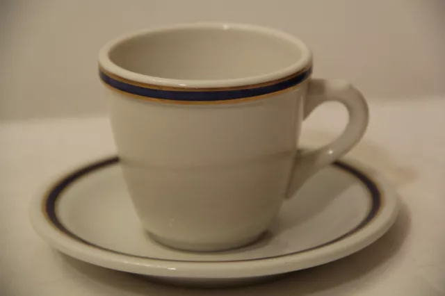 Union Pacific Rr Cobalt And Gold Demi Demitasse Cup & Saucer