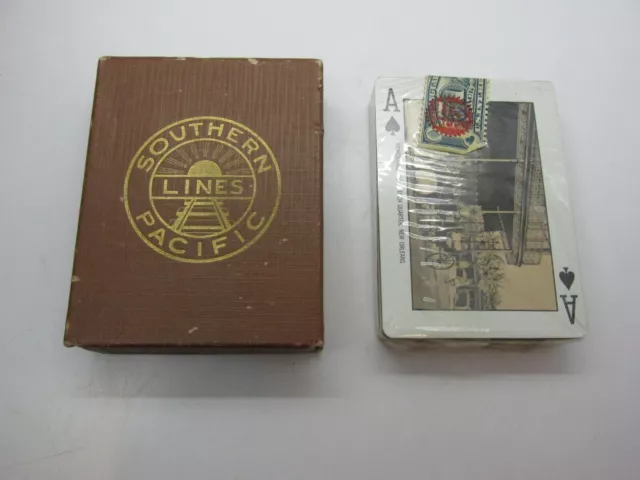 Vintage c. 1950 Southern Pacific Lines Railroad Souvenir Playing Cards SEALED