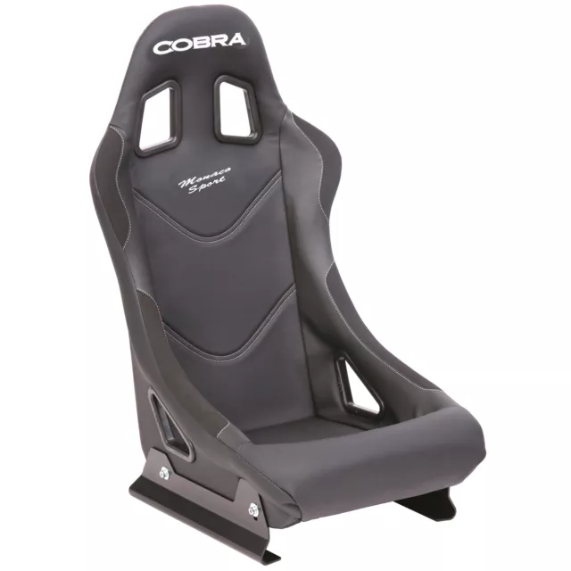 Cobra Monaco Sport Race Rally Track Day Autograss Car Seat Black Vinyl Narrow