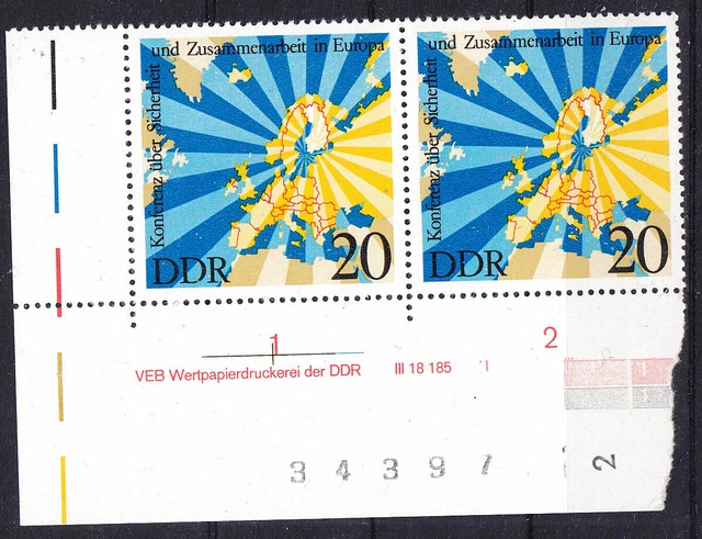 Briefmarken DDR Mi Nr. 2069 KSZE Helsinki BZN Druckvermerk DV WPD I **