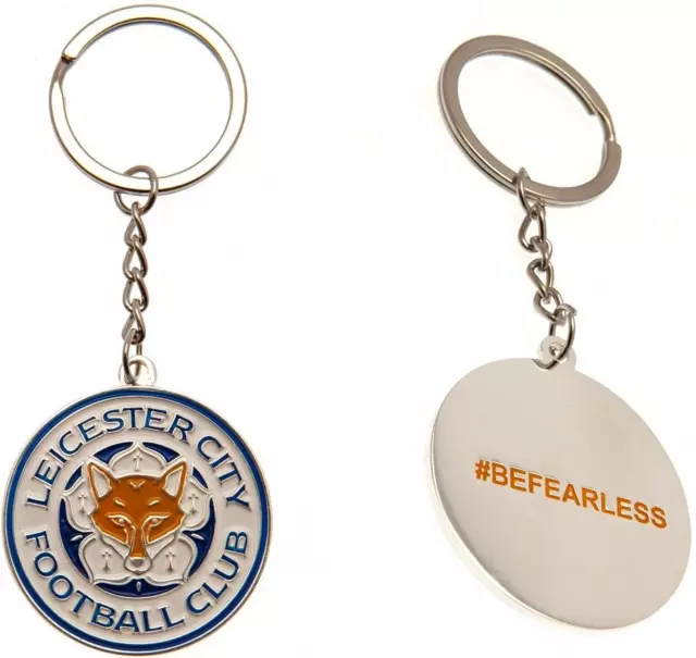 Leicester City Fc Club Crest Car Keychain Keyring Key Ring Lcfc Gift #Befearless