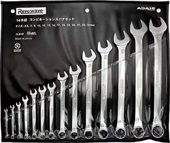 Juego de tensores combinados Asahi Tools ASH Leboweve 14 piezas CLS140