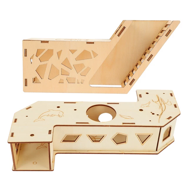 2 Pcs Hamsterhaus Hasenhaus Hamster-Spielzeug Holzspielzeug Kleines Haustier