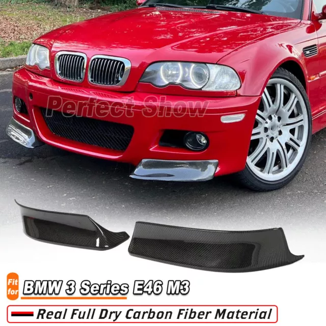 REAL Carbon Front Bumper Splitter Lip Spoiler For BMW 3 Series E46 M3 1999-2006