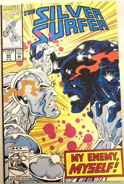 Silver Surfer # 64. 2Nd Series. Ron Lim-Art. April 1992. Nm- 9.2