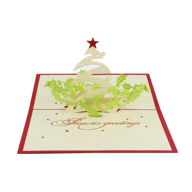 Originality 3D Merry Christmas Greeting Card New Year Gifts  Pop Up Postcard