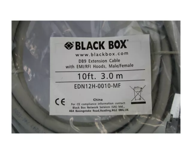 Black Box DB9 Extension Câble 10FT 3.0M EDN12H-0010-MF 2