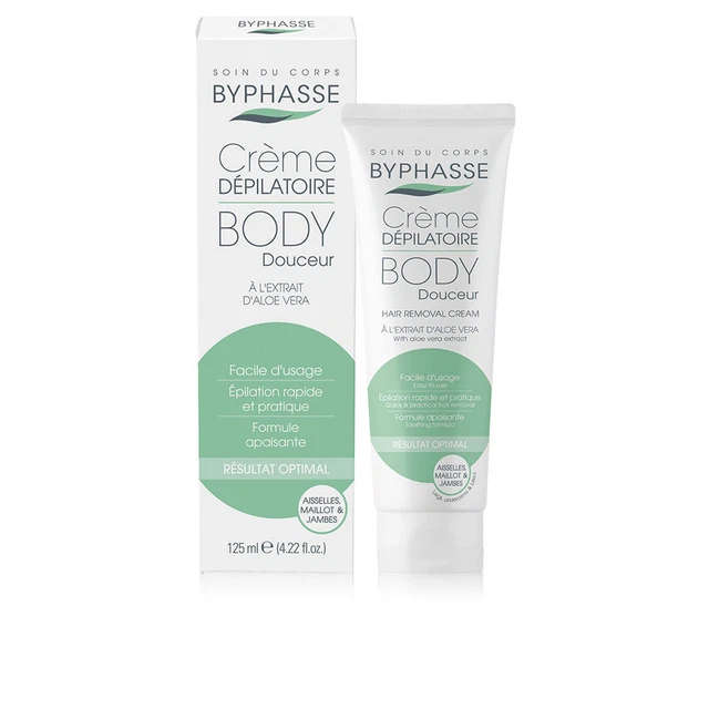 Hygiène Byphasse unisex CRÈME DÉPILANTE à l&#39;extrait d&#39;aloe vera 125 ml
