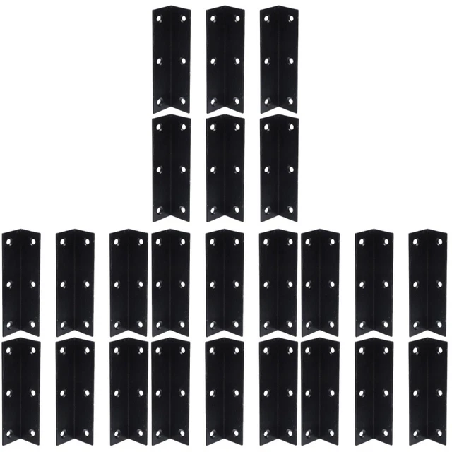 15 Staffe Angolari Zincate 40x40x40 Mm - Rinforzo Per Mobili In Legno, Fissaggio A 90 Gradi