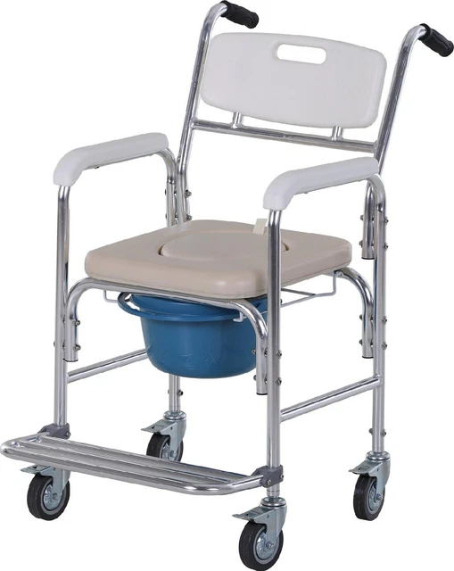 Sedia a Rotelle Impermeabile con WC Rimovibile 56-713 DecHome