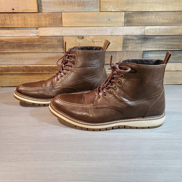 HAWKE CO Harrison Raleigh Boots Mens 8 M Bkack Leather Lace Up Ankle Shoes NWB 50.00 PicClick