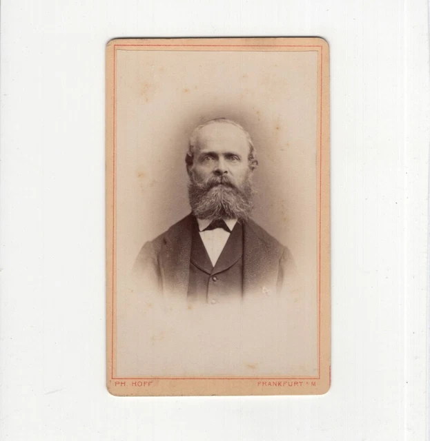 Philipp Hoff CDV Foto Herrenportrait - Frankfurt Main 1870er