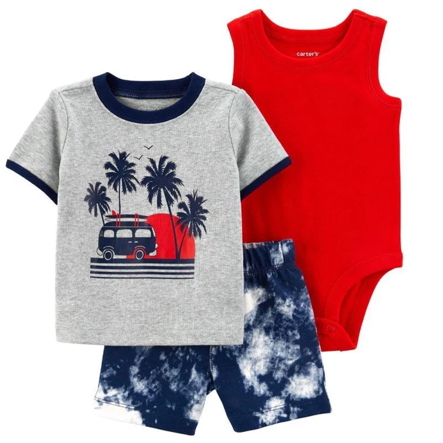 Baby Boy Carters 3-Piece Beach Van Shorts Set