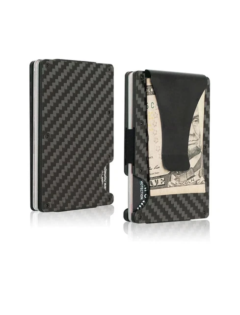 Men RFID Blocking Slim Money Clip Wallet Credit Card ID Holder Thin Minimalist