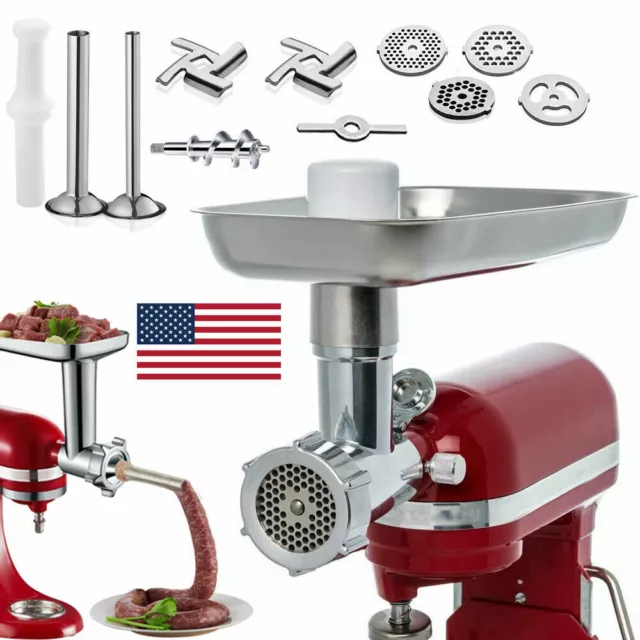 Food Meat Grinder Attachment for Kitchen Aid Stand Mixers Sausage Stuffer Kit