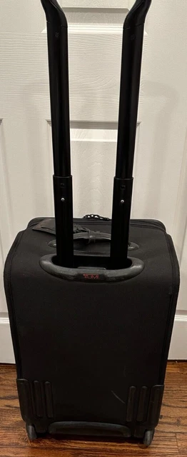 TUMI ALPHA Black Nylon Wheeled Carry-on Suitcase Business 22922DH Expandable 3