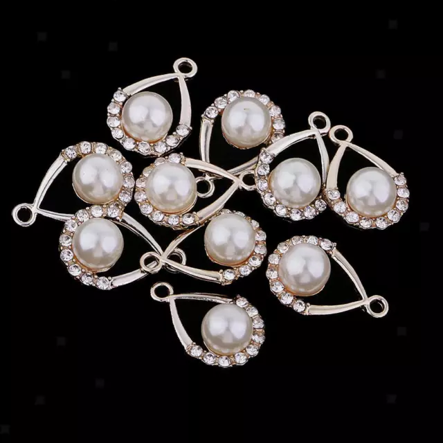 10 x Tropfenperlen Strass Charms Anhänger für DIY Schmuckherstellung
