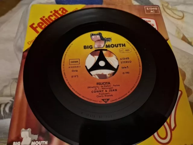 Conny & Jean - Felicita (Al Bano & Romina Power) - Big Mouth 1982 - 7" Vinyl 2