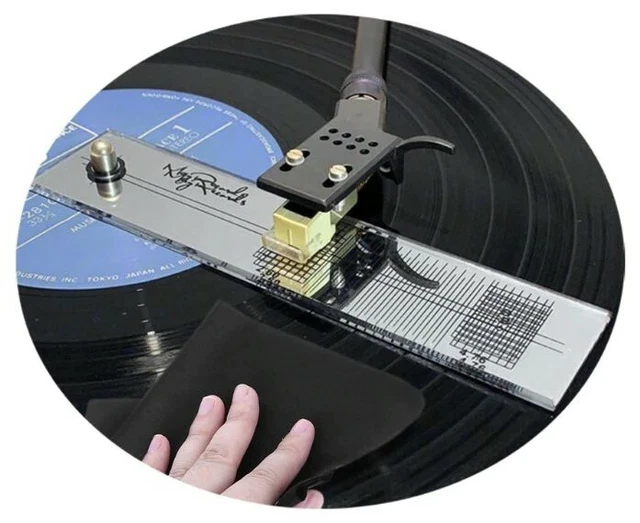 MIRRORED TURNTABLE PROTRACTOR Record Player Calibration and Setup Tool ...