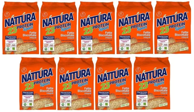 9x Náttúra Protein Sport Vollkorn-Zwieback,ohne Zuckerzusatz, ohne Palmöl, 120g