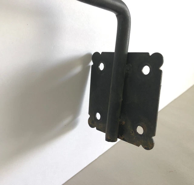 3 Old 18" Black Steel Plant Hanger Outdoor Hanging Bracket Wall Fence Mounted 3