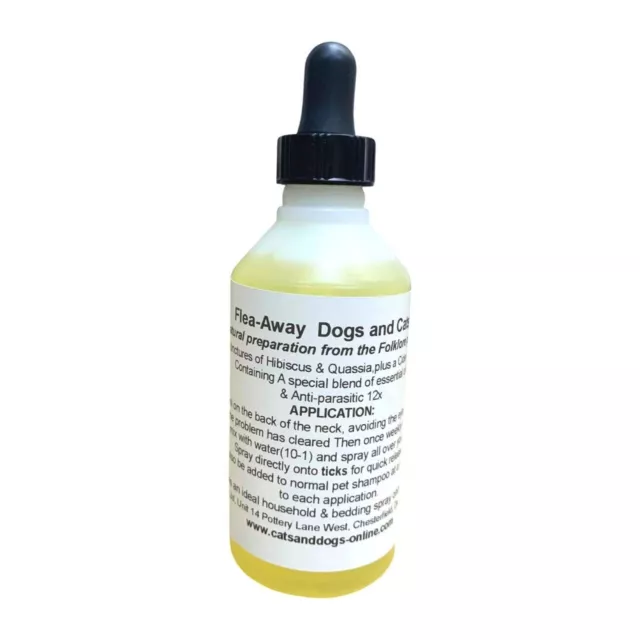 FLEA AWAY 100% Safe Natural Dog Cat Flea Tick Treatment UK FAST POSTAGE 100ml