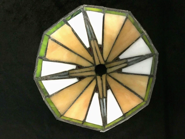 Stained Slag Glass Lamp Shade Arts & Craft Mission Style