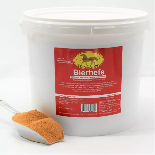 horse-direkt Bierhefe 100%, reine Bierhefe  3,5 kg Eimer - Pferde, Hunde, Katzen