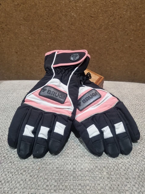 Brugi Pink Childrens Kids Ski Gloves "Large" 100% Polyester Snow Boarding