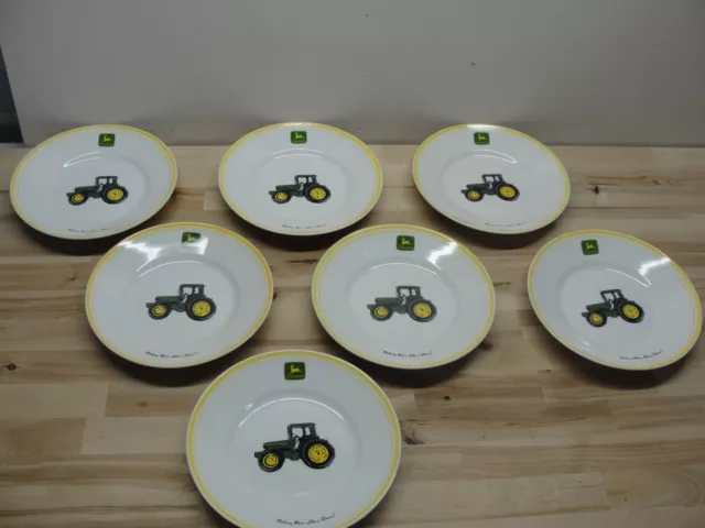 Lot 7 Gibson John Deere Dinnerware Soup / Salad 9" Bowls