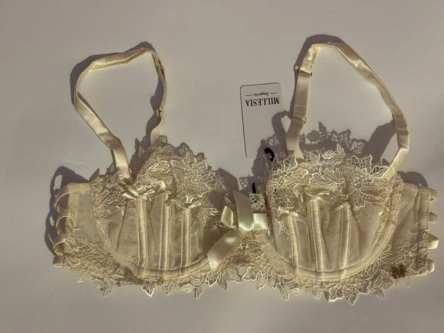 Ensemble Lingerie Millesia - Soutien-gorge 95A + String - Nacré - Neuf Avec étiquettes