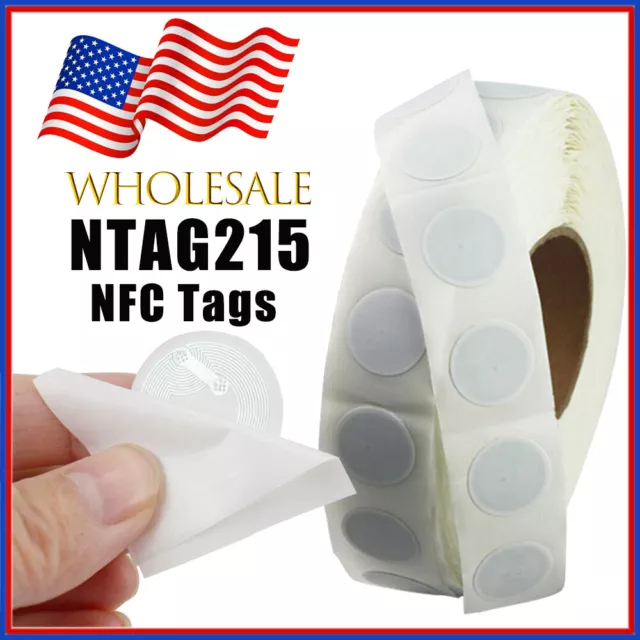 1-20X NTAG215 NFC Tags Round Blank Stickers RFID TagMo Compatible Amiibo Android