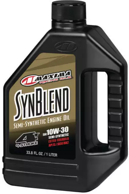 Maxima SynBlend 4 Stroke Motorcycle Engine Oil 10W30 1 Liter 30-32901B 78-98741