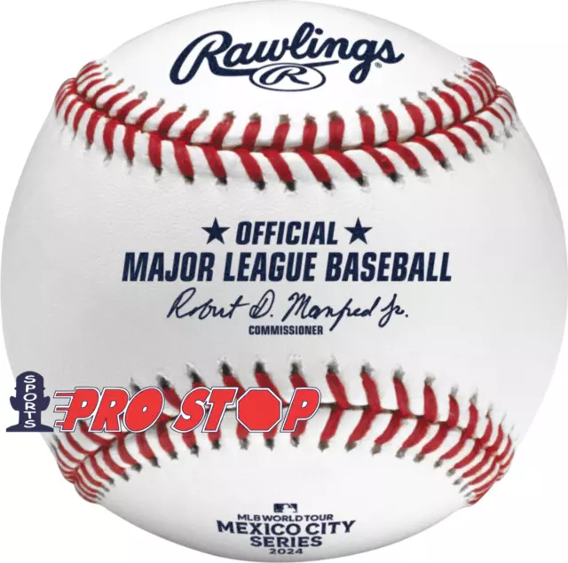 2024 Rawlings Official MEXICO SERIES Baseball HOUSTON ASTROS  vs ROCKIES - boxed