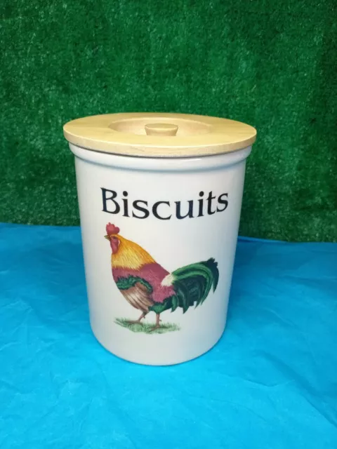 Cloverleaf TG Green Farm Animals Lidded Jar Cockerel Design Biscuits