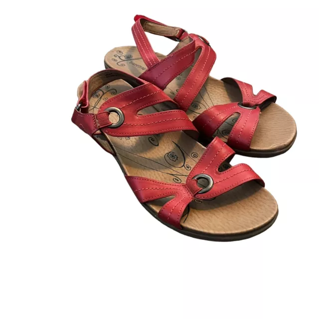 Bare Traps red vegan leather Jollity sandals adjustable SZ 11