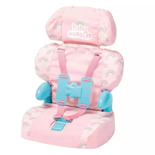 Baby Huggles Toys. Pink Booster Seat. Car Seat For Dolls with Adjustable