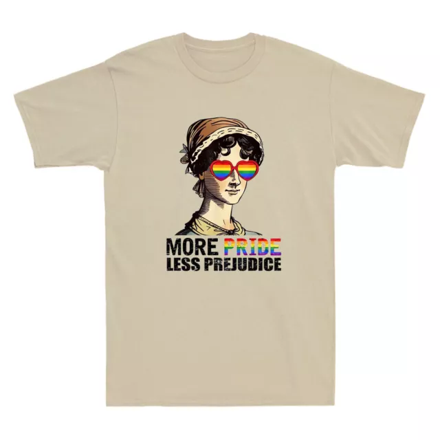 More Pride Less Prejudice LGBT Gay Pride Month Funny Quote Retro Unisex T-Shirt