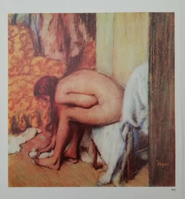 Clipping Ritaglio Illustrazione IL BAGNO DONNA CHE SI ASCIUGA I PIEDI E. Degas