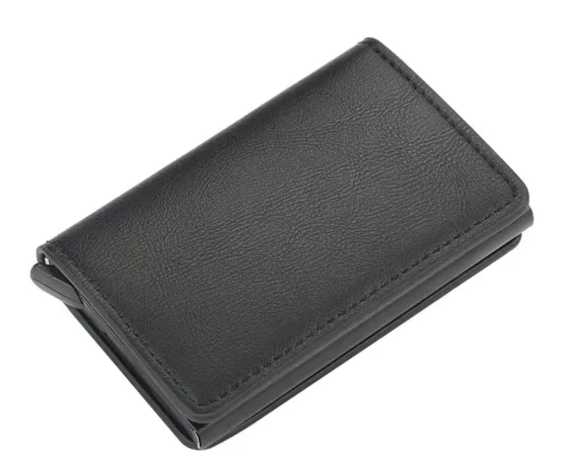 Herren Kreditkartenetui mit Geldklammer Mini Portmonee RFID-Schutz Geldbörse