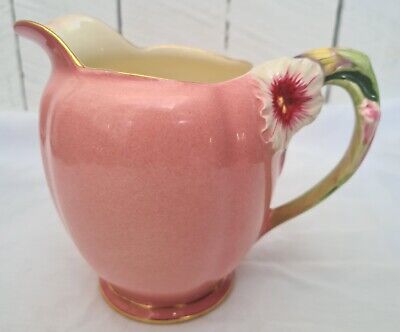 VGC C.1940s Royal Winton Pastel Pink 'Petunia' Milk Jug *Vintage Ceramic England